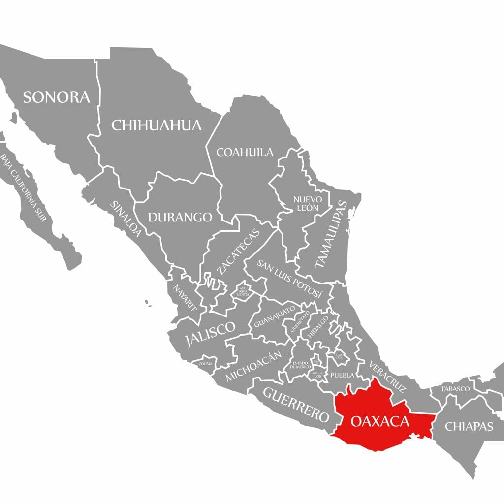 Regions Of Oaxaca Mexico Map 3972